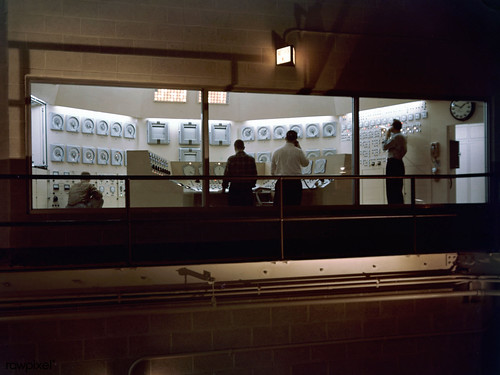 Operators test the National Aeronautics and Space Administration’s Plum Brook Reactor Facility systems. Original from NASA. Digitally enhanced by rawpixel.