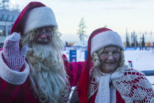 Mr and Mrs Santa Claus, Nordic Open, Ruka, Finland 2018