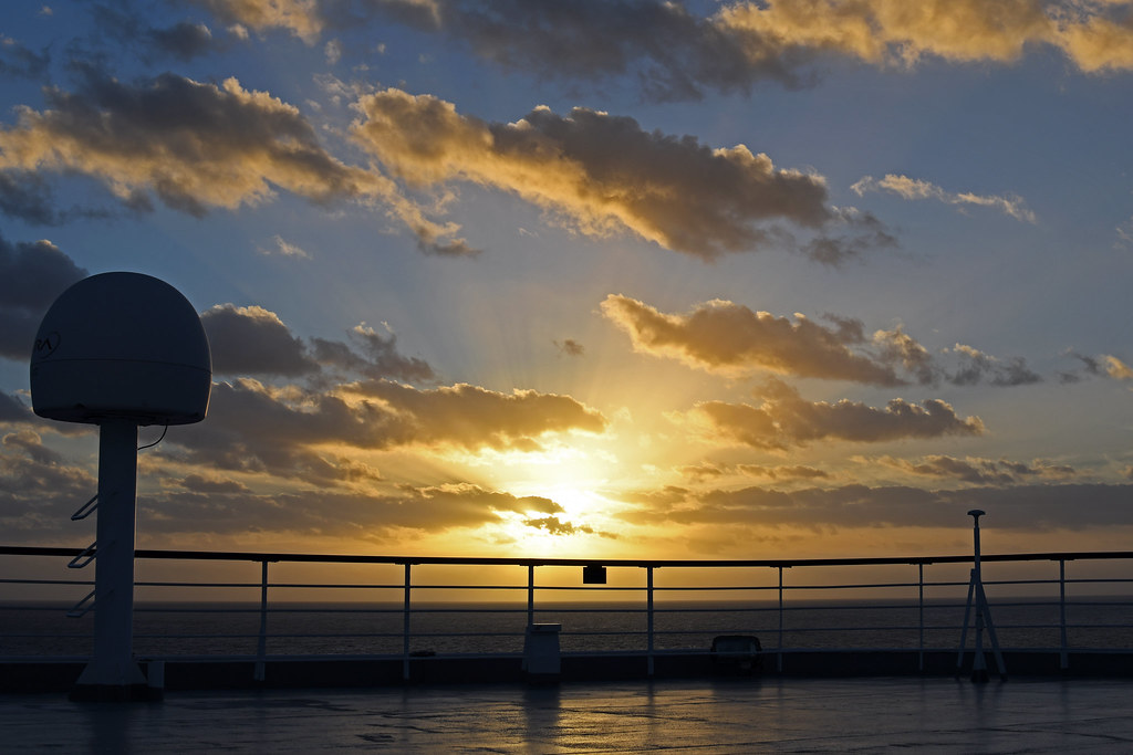 sunrise onboard cruise ship