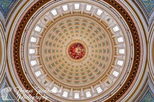 architecture art abstract building circular government orange publicbuilding rotunda round state statecapital wisconsin wisconsinstatecapital yellow madison usa ceiling