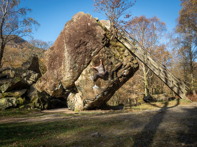 Spiderman climbs the Bowder Stone.jpg
