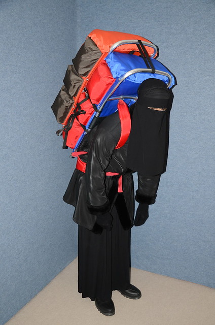 Two heavy backpacks