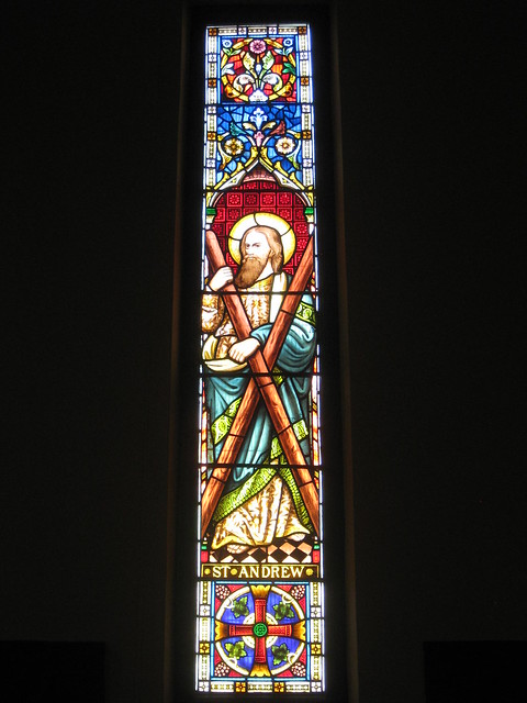 The Saint Andrew Stained Glass Window by Ferguson and Urie; Christ Church, Brunswick - Glenlyon Road, Brunswick