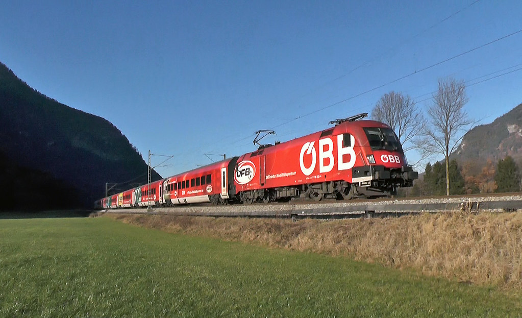 ÖBB Taurus 1116 22501 | Der ÖFB-Railjet ist bei Niederaudorf… | Flickr