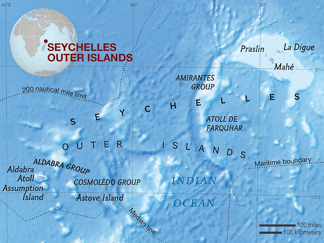 The many islands of the Seychelles