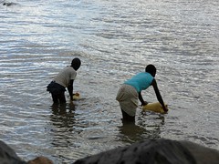 Young girls fetching water