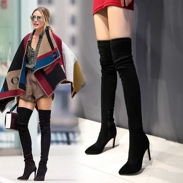 Designer Red Thigh High Pointed Toe Boots | Designer Red Thi… | Flickr