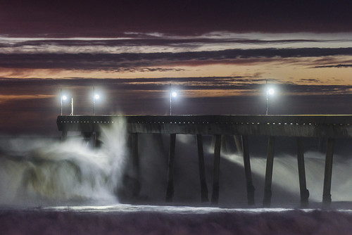 bayarea california nikon d810 color december 2018 boury pbo31 pacifica sanmateocounty sunset ocean pacific storm tide coast wave sky west water beach shore pier crash swell purple