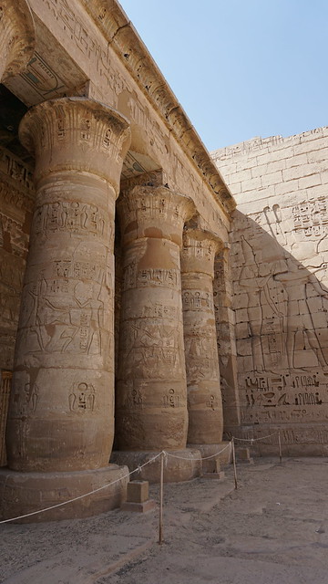 The Mortuary Temple of Ramesses III at Medinet Habu, West Bank, Luxor, Egypt.