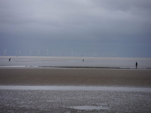 Statues and Wind Farm SWC Short Walk 35 - Crosby Beach: Antony Gormley's Another Place