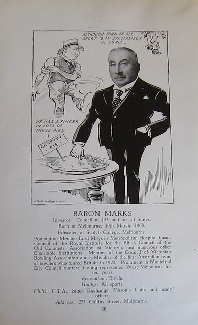 Baron Marks, Investor, Councillor and JP - 1920s