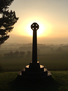 War memorial at Sunset