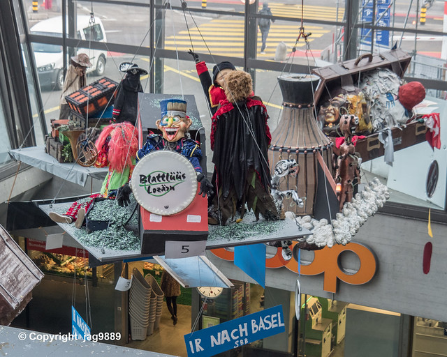 2019 Carnival Theme Display inside Main Railway Station, Lucerne, Central Switzerland