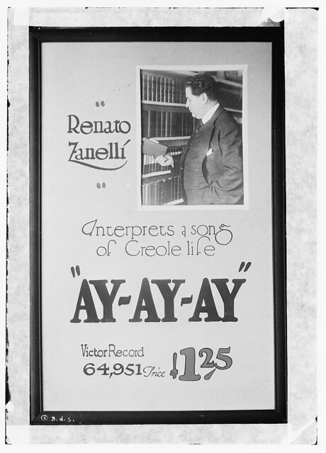 Zanelli, Renato (barítono y tenor) promueve su versión de ay ay aya  de Osman Perez Freire