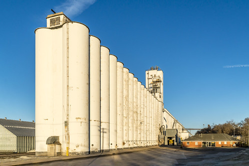 grain elevator ag agricultural industrial sunrise