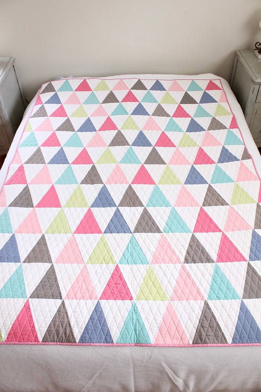 Vintage Sheet Triangle Quilt