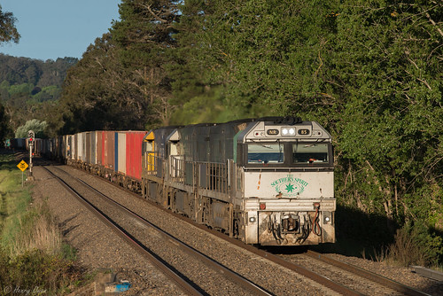 nr85 nr84 nr26 nrclass ge diesel goninan pn pacificnational southernspirit greatsouthernrail containertrain freighttrain 6bm4 bm4 burradoo