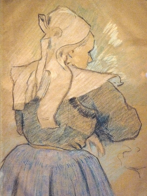 GAUGUIN,1886 - Bretonne vue de dos (Martigny) - Detail 01