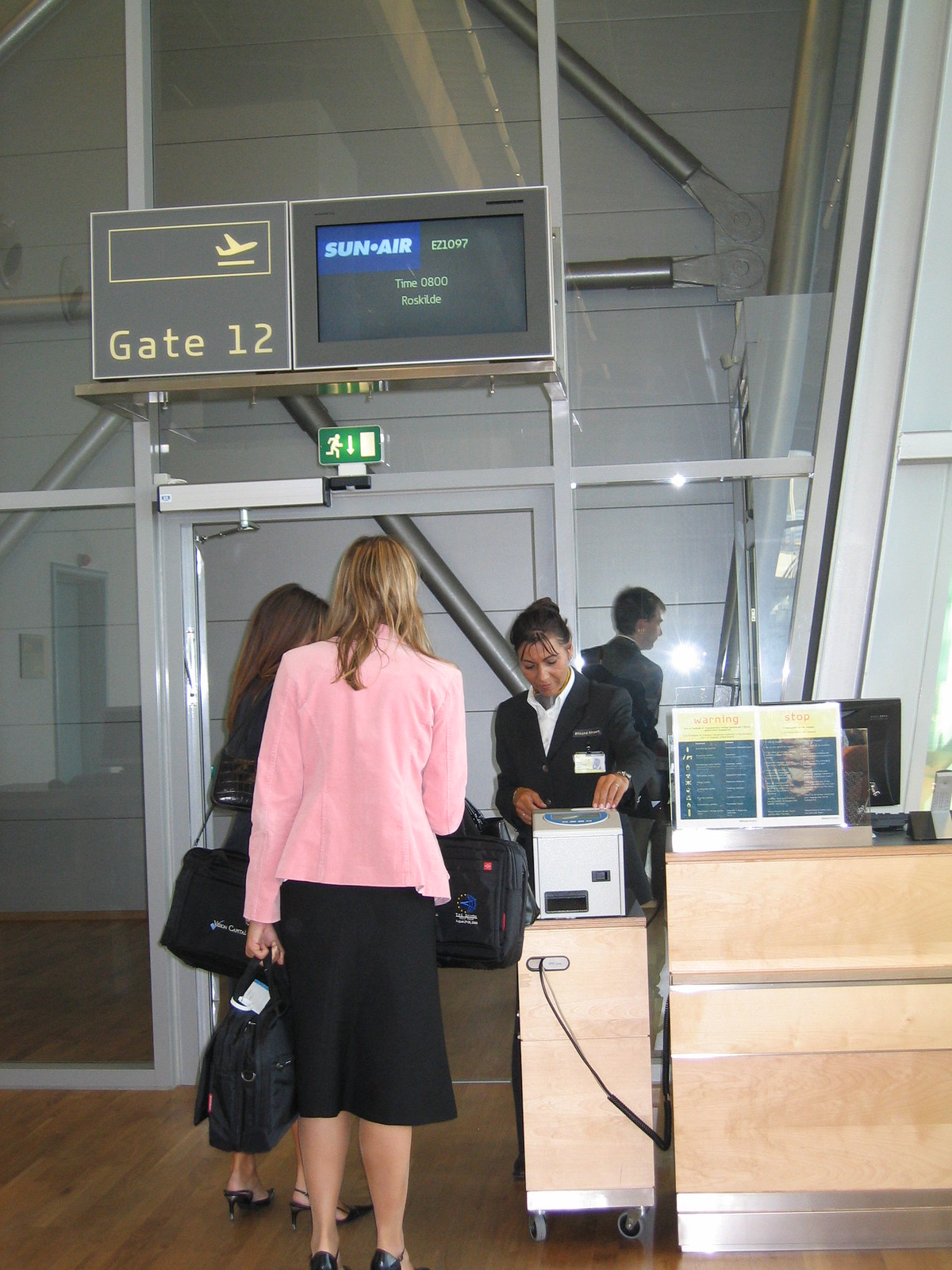 8 Billund to Roskilde Flight boarding