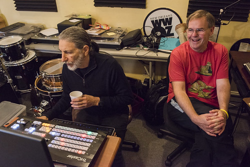 Charlie Steiner and Mike Thompson at WWOZ's 38th birthday - 12.4.18. Photo by Ryan Hodgson-Rigsbee rhrphoto.com