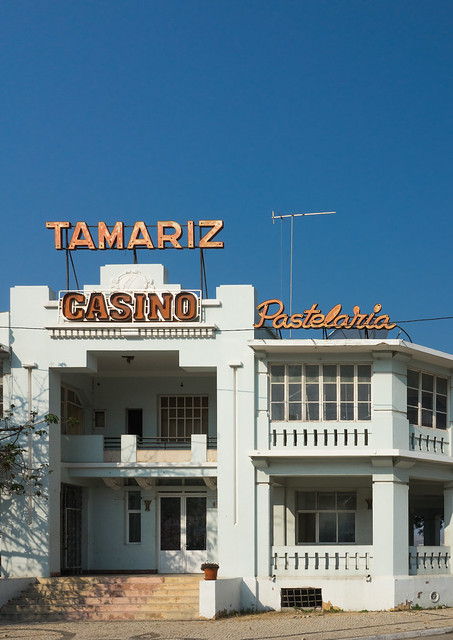 Tamariz Casino, an abandoned Portuguese style colonial building, Benguela Province, Lobito, Angola