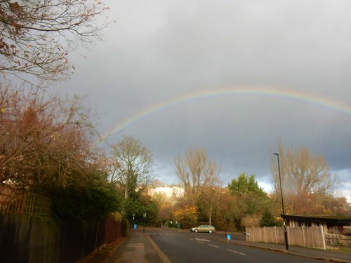 Rainbow over Sydenham Wells Park Crystal Palace to Forest Hill walk