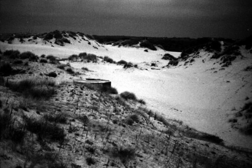 dunes sand beach braydunes bray flandres night sunset sky dark evening white grass nature landscape desolated bunker abandoned