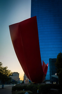 Red Art Thing at Sunrise