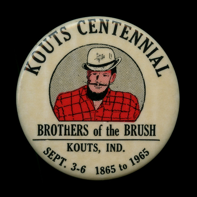 Kouts Centennial Pinback Button, 1965 - Kouts, Indiana