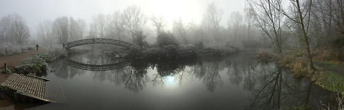 river yare fog mist norfolk norwich bridge