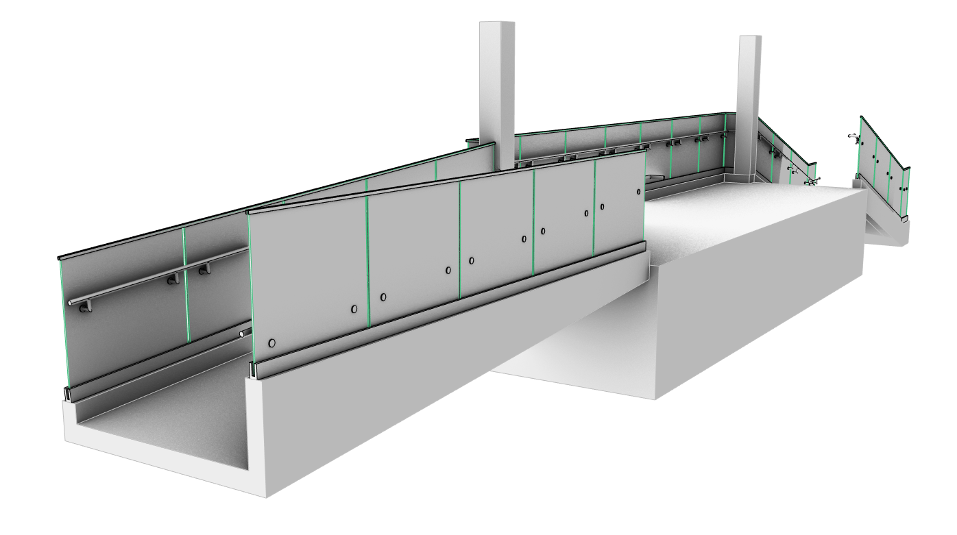 Glazing handrail Perspective Screenshot