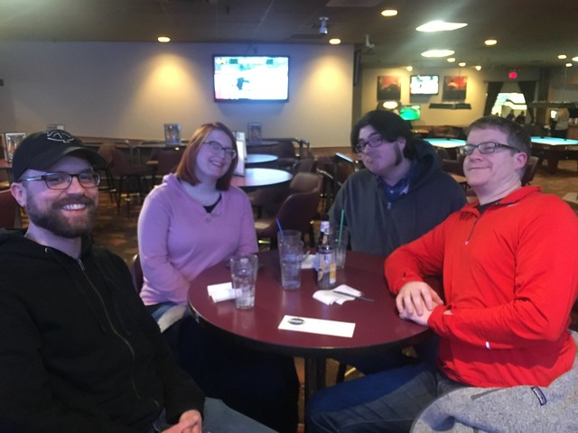 Thursday, January 17th at Bogart's: First Place - We Don't Need Alex (49.5 points)