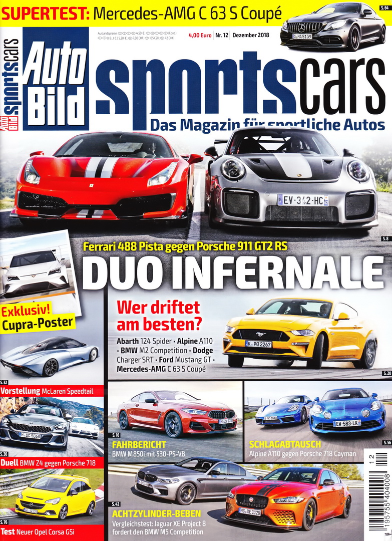 Image of Auto Bild Sportscars - 2018-12 - Cover