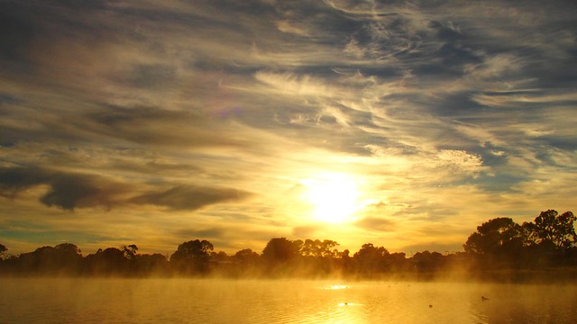 Sunrise and Clouds at Lake Hamilton, Victoria, Australia
