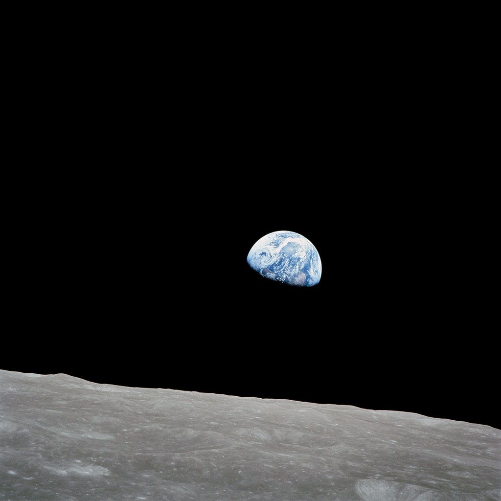 Earthrise: Luna Surface and Earth Seen from Apollo 8 Spacecraft