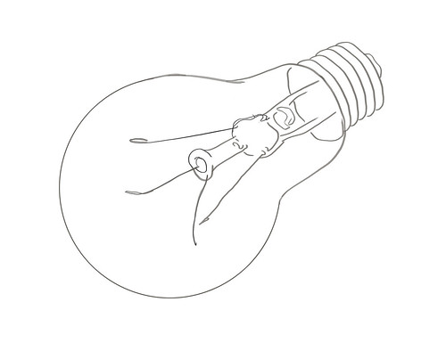 WS1901: Light Bulb - Line Art | by COLORED PENCIL magazine