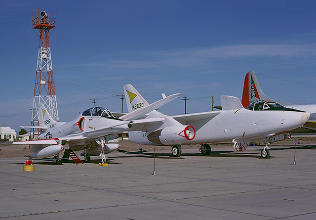 A-3B Skywarrior 142630 and TA-4J Skyhawk 156896 of the NPTF