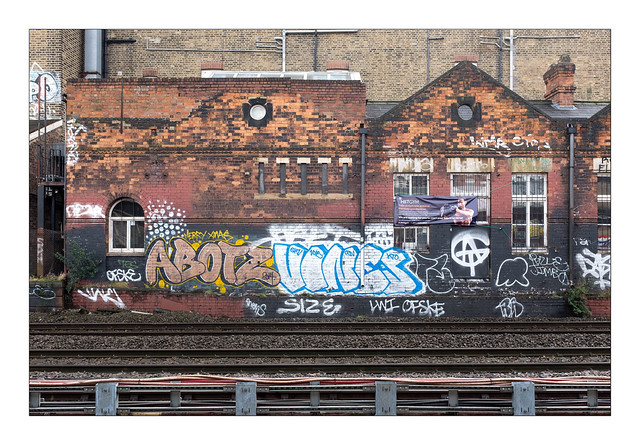 Trackside Graff, South West London, England.