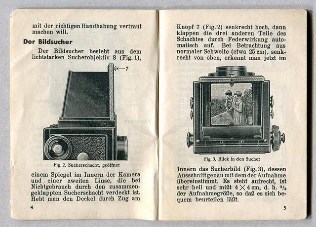 Gebrauchsanleitung für die Kamera Voigtländer Brillant, Seiten 4, 5