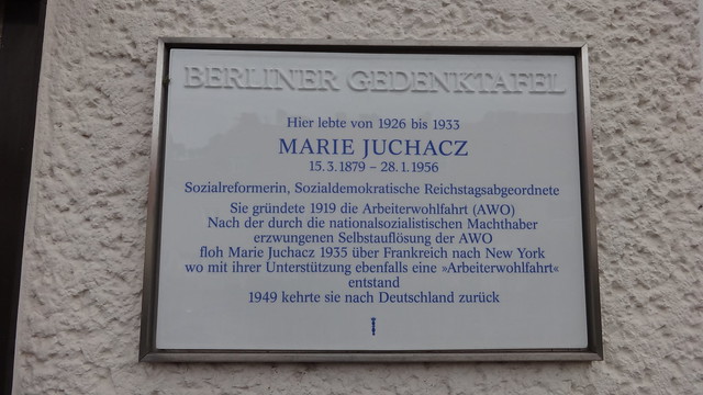 2007 Berlin Berliner Gedenktafel Marie Juchacz (1879-1956) Schmausstraße 83 in Siedlung Elsengrund in 12555 Köpenick