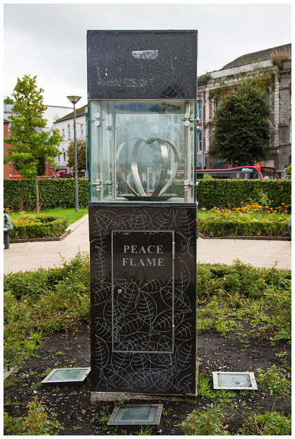 Peace flame in Londonderry ..., Ireland ...