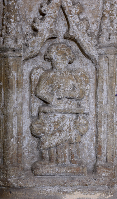Tysoe, Warwickshire, St. Mary’s, baptismal font, detail
