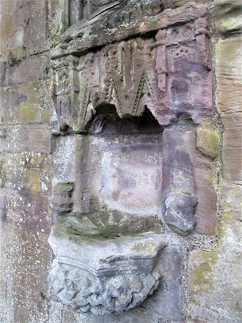 Chapel niche, Melrose Abbey, Scotland