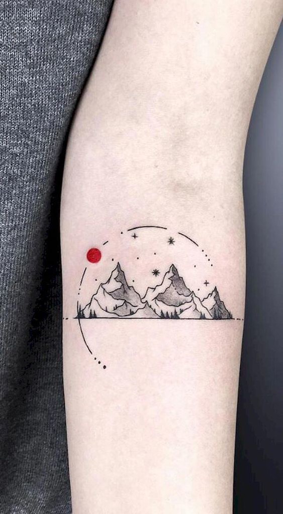 Share 210+ minimalist mountain tattoo best