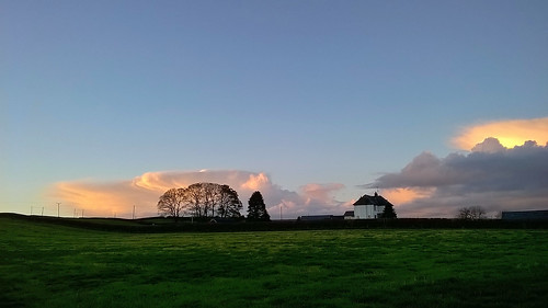killagan sunset county antrim glarryford farmland winter evening