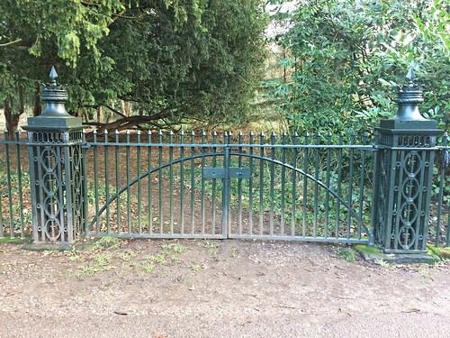 shugborough additional access gates gateposts green wrought iron irondetails nationaltrust