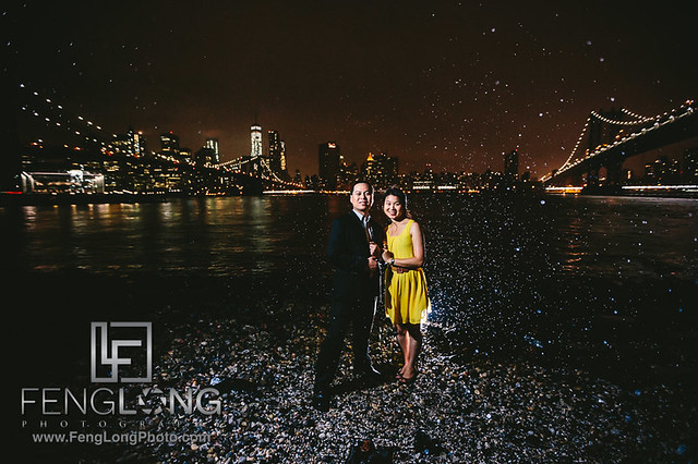 Jin & Andy Engagement | Battery Park & Brooklyn Bride | New York City Chinese Wedding Photographer