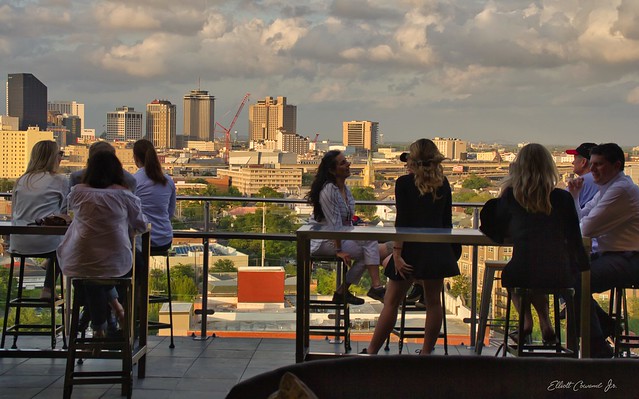 Hot Tin-Rooftop Bar at The Pontchartrain Hotel, New Orleans