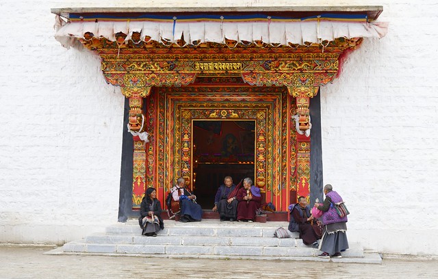 Pilgrims at Litang monastery, Tibet 2018