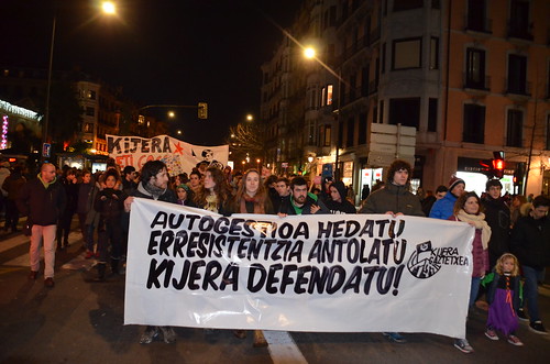 Kijera Gaztetxearen aldeko manifestazioa